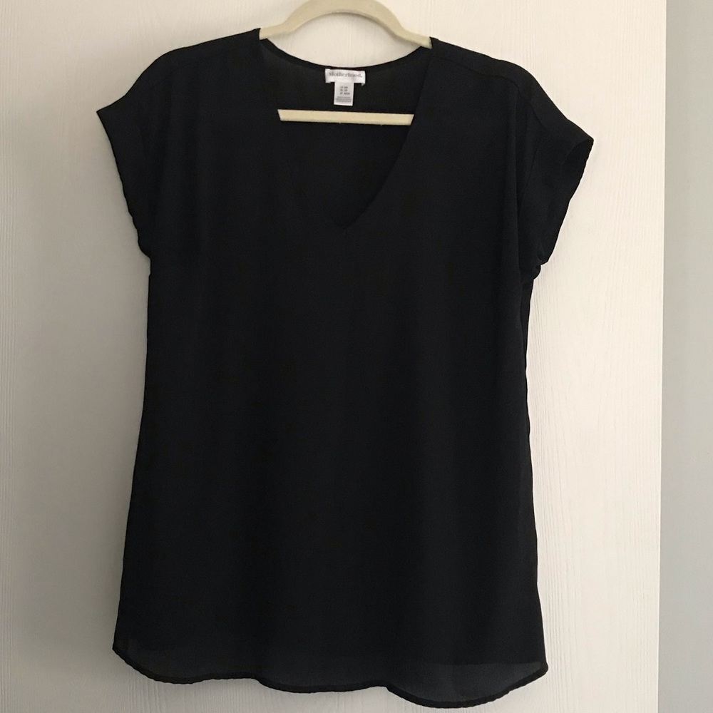 Maternity black dress shirt